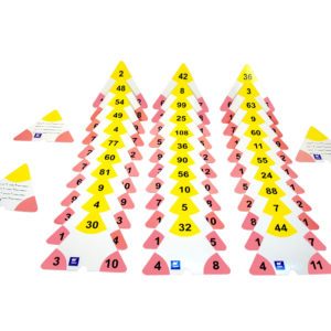 Miniwhale's Triangular Flashcards with Multiplication and Division