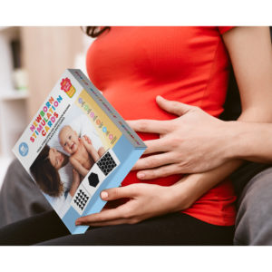 newborn stimulation cards with 2 months programme gifted to a pregnant woman