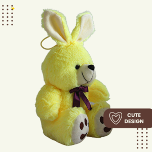 Cute and cuddly yellow bunny plush toy for kids and adults