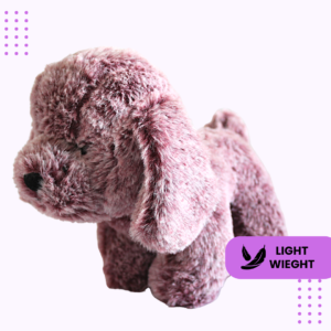 Soft pink dog plushie