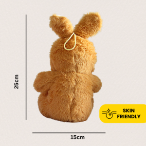 Fluffy brown bunny plushie with floppy ears
