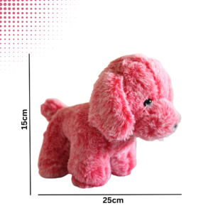 Soft toy pink dog - a great gift idea for any occasion