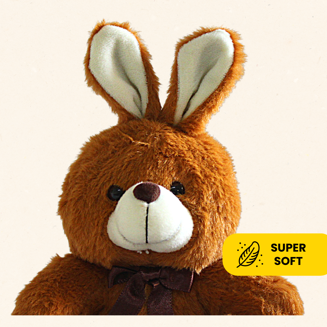 brown-colored rabbit plushie