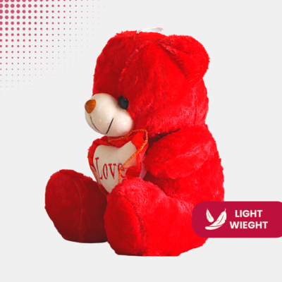 The perfect gift: our red teddy bear soft toy with heart.