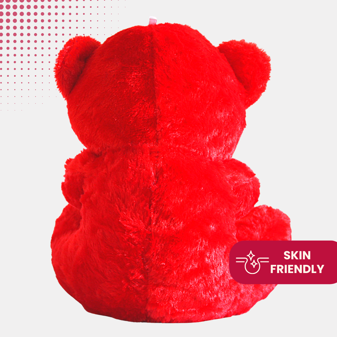 Red Teddy Bear with heart Soft Toy 35 cm (RED) Miniwhale