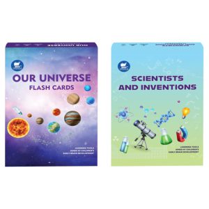 Combo of Our Universe and Scientist and their inventions Flash Cards for kids 3 Years & Above